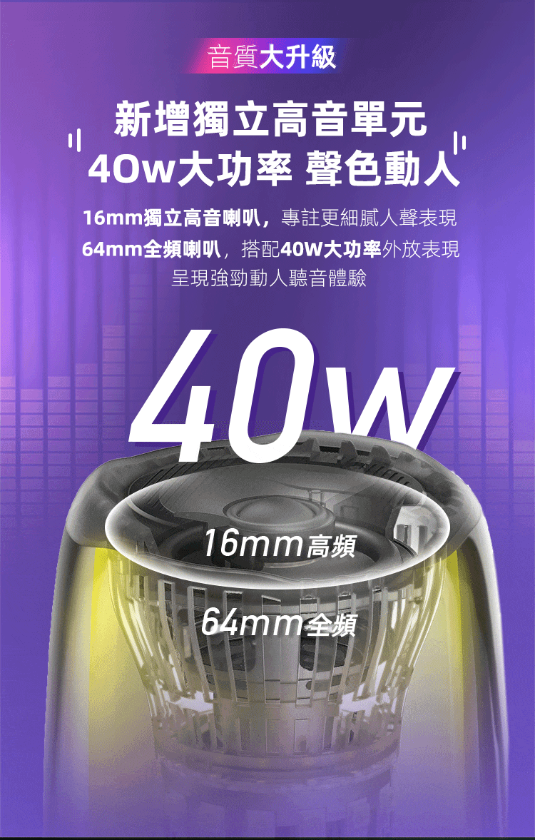 JBL PULSE5 音樂脈動五代 便攜式藍芽音箱 全面屏炫彩小音箱 動態光效