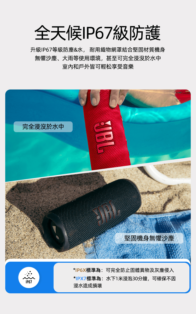 JBL Flip 6 便攜式防水藍芽喇叭 7色可選 音樂萬花筒六代 多臺串聯