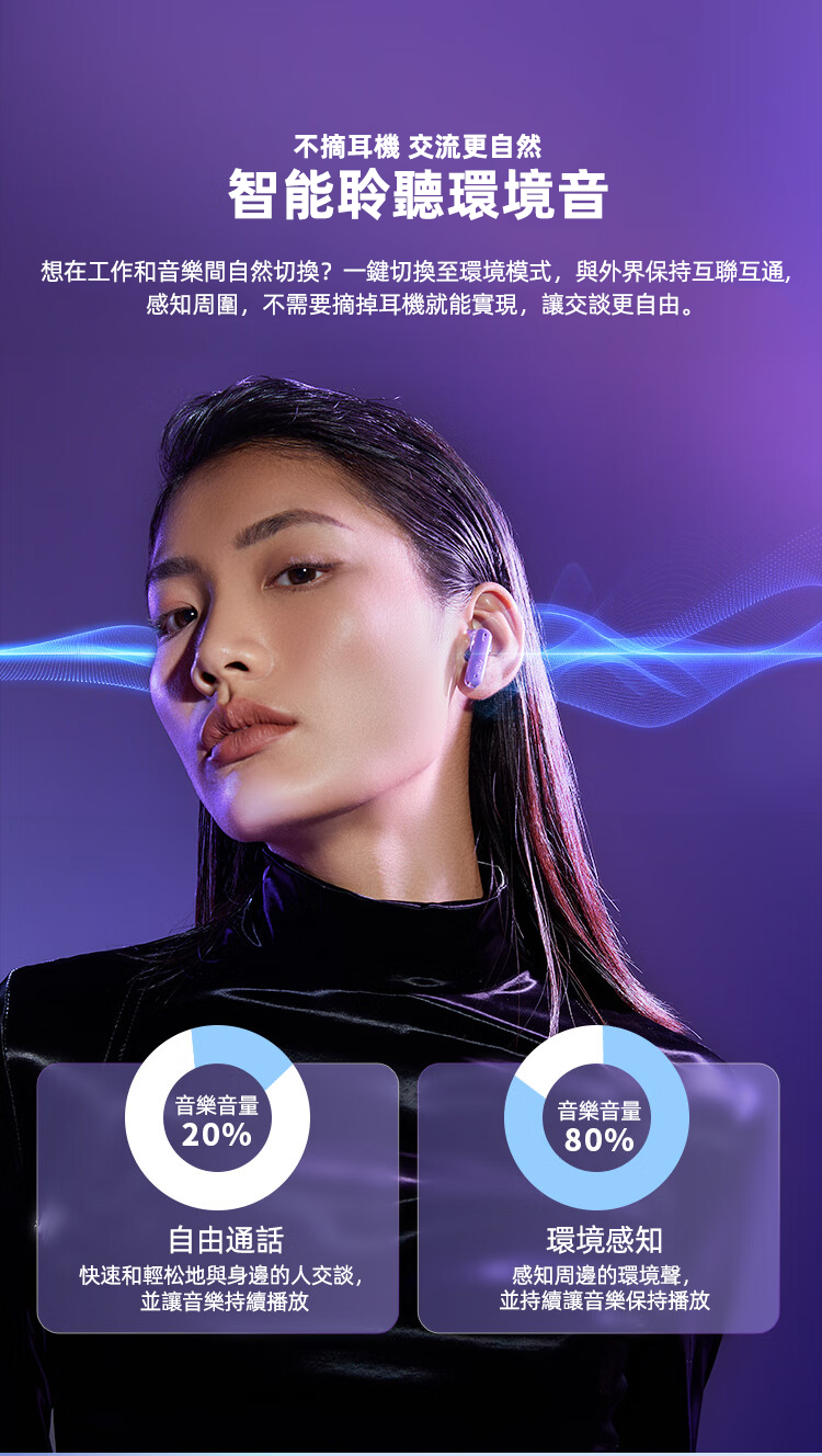JBL TUNE FLEX 小晶豆真無線藍芽耳機 半透明設計 主動降噪運動防汗
